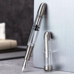 Titanium & Acrylic Writing Pen Asvine P36 Piston Fountain Pen Bock/ Asvine Nib 07FC0E-D4 - KOEEK