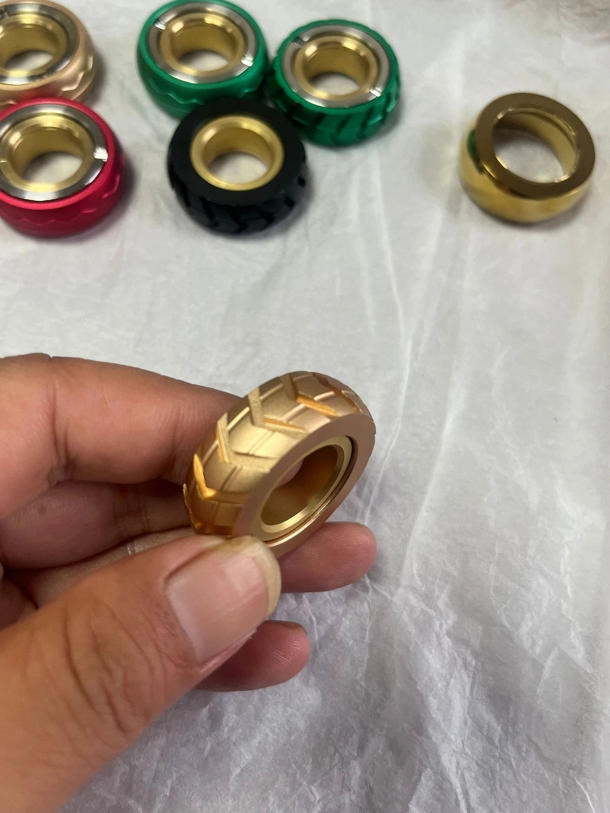 Small Mechanic Ring Fidget Clicker Slider Haptic Stress Relief EDC Toys 07FC0E-D4 - KOEEK