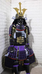 Japanese Wearable Armor Outfit Samurai Toyotomi Big Horns Black Helmet Costume 07FC0E-D4 - KOEEK