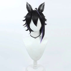 Vigil Arknights Anime Role Short Hair Wigs Hairpiece with Ears Cosplay Prop 07FC0E-D4 - KOEEK