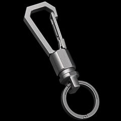 Rotating Titanium Alloy Keychain Dual Quick Release Tool Keyring Car Keychain 07FC0E-D4 - KOEEK