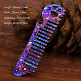 Titanium Comb Anti-static Portable Crowbar Handmade with Bottle Opener EDC Gifts 07FC0E-D4 - KOEEK