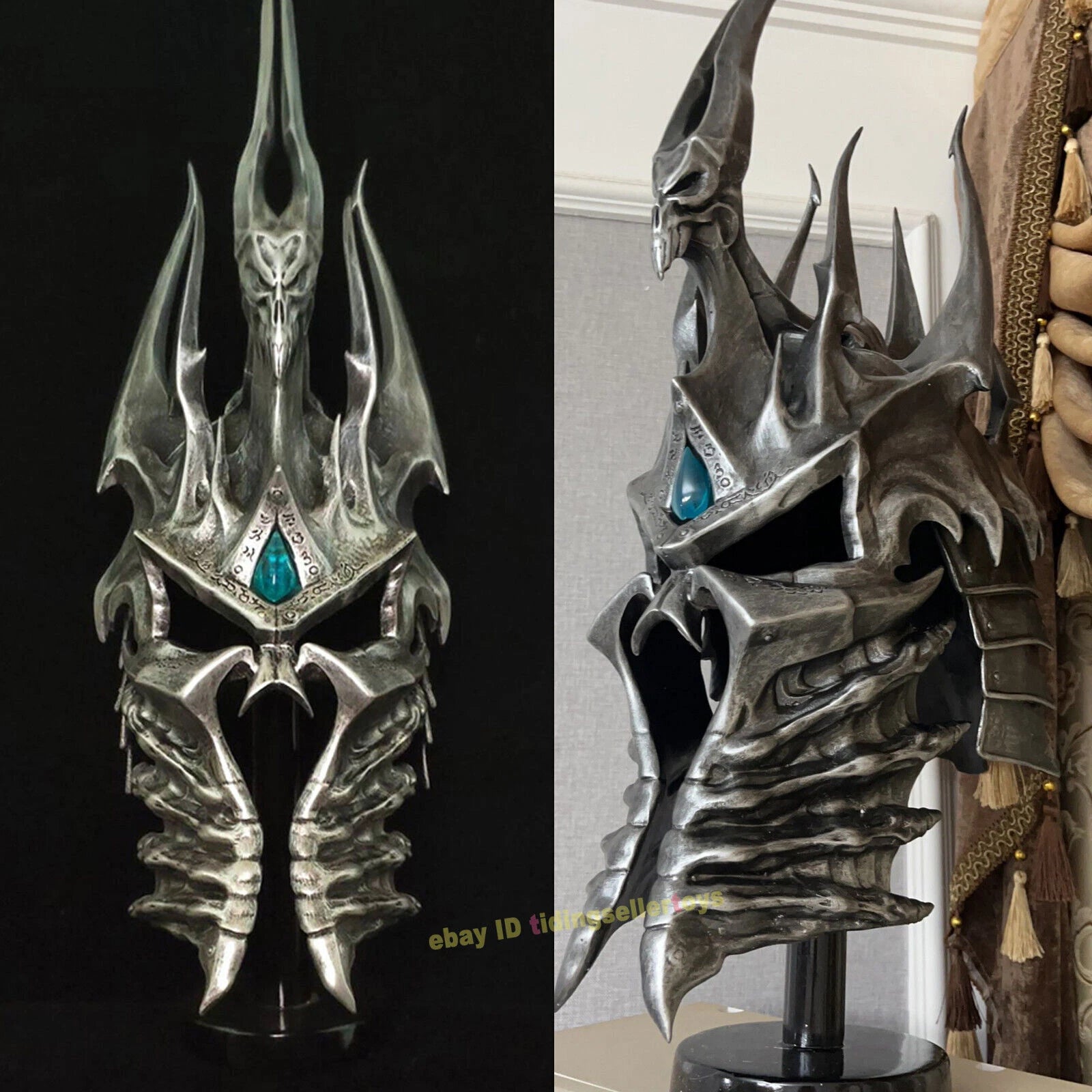 WOW Helm of Domination Lich King Death Knights 1:1 Life Size Helmet Prop Model 07FC0E-D4 - KOEEK
