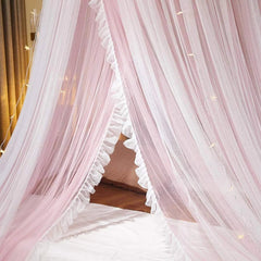 Bed Canopy Princess for Girls,Bed Canopy Curtain Double Layer Sheer Mesh 07FC0E-D4 - KOEEK