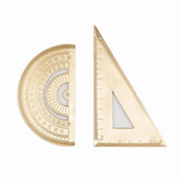 Brass Triangle Ruler Protractor Construction Site Drawing Student Stationery 07FC0E-D4 - KOEEK