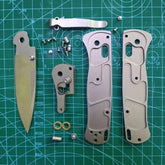 1Set Titanium Alloy Handle Scales+14C28N Stainless Steel Blade for Benchmade 535 07FC0E-D4 - KOEEK