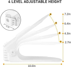 Shoe Rack Storage Box, 12-Piece Set - Shoe Rack Stacker, Saves 50% Space 07FC0E-D4 - KOEEK