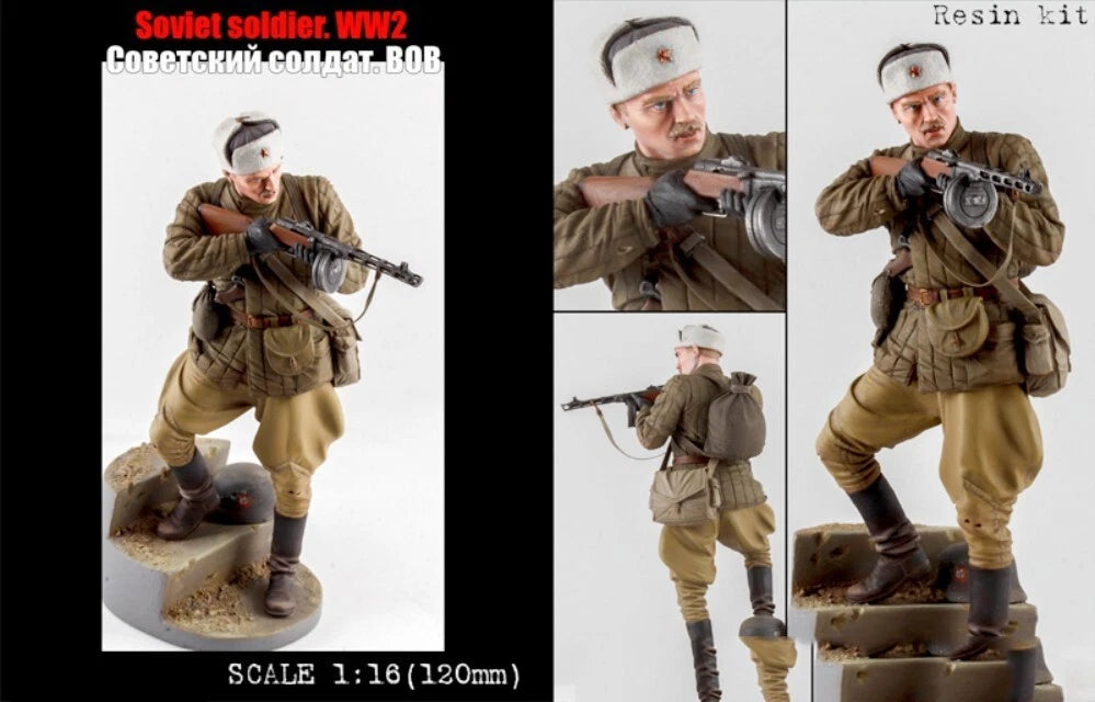 1:16 resin figures model Soviet Red Army soldiers in WW II Unassembled unpainted 07FC0E-D4 - KOEEK