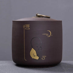 Purple Clay Tea Caddy Puer Tea Storage Tea Jar Candy Dried Fruit Container Box 07FC0E-D4 - KOEEK