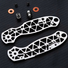 Titanium alloy Hollow Version Handle scales for Spyderco C223FRN Para3 Knives 07FC0E-D4 - KOEEK