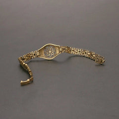 Floral Watch Chain Brass Bangle Men Women Vintage Copper Jewelry Bracelet 07FC0E-D4 - KOEEK