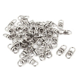 45 Pcs Silver Tone Metal Double Ended Swivel Key Ring Clasp Clip Connectors 07FC0E-D4 - KOEEK
