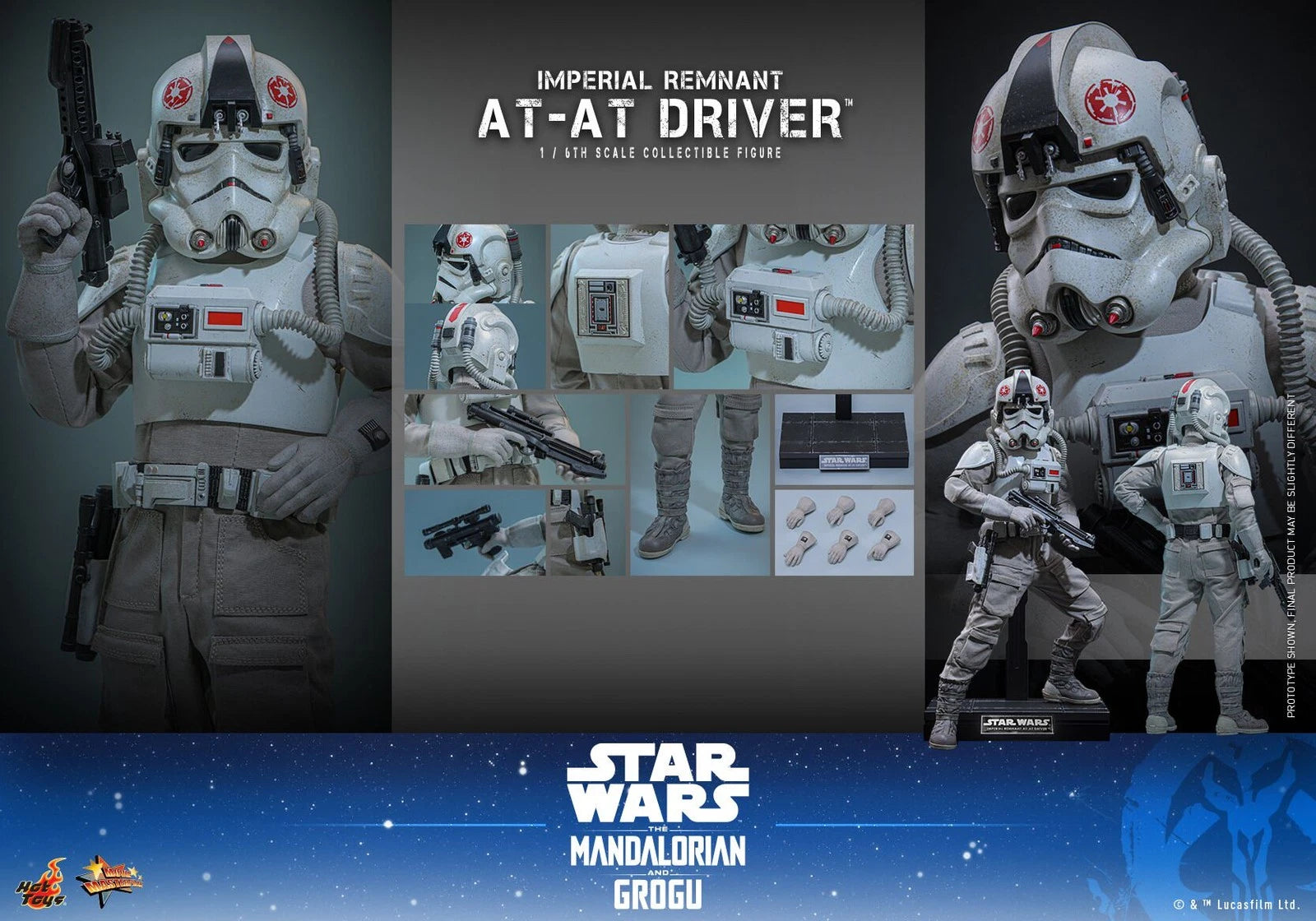 Hot Toys MMS845 1/6 Star Wars The Mandalorian Imperial AT-AT Driver Figure HOT_TOYS - KOEEK