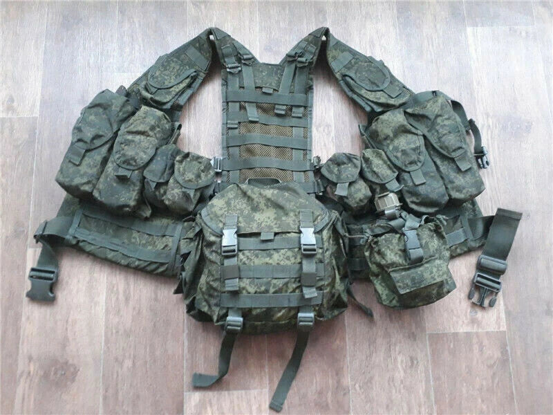 Russian Tactical Vest 6SH117 AK Combat Replica Vest Equipment EMR Molle Bag 07FC0E-D4 - KOEEK