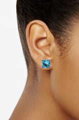 $38 KATE SPADE LIGHT SAPPHRE STUD heart prong earringd jK6 07FC0E-D4 - KOEEK