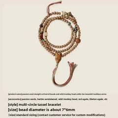 Tibetan Baixiangzi 108 Buddha Bead Handstring Bracelet Necklace Amulet Bangle 07FC0E-D4 - KOEEK