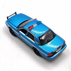 1:64 2001 Ford CrownVictoria Police Car Diecast Model BluevStaticDisplay Vehicle 07FC0E-D4 - KOEEK