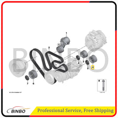 Left Upper Deflection Belt Idler Pulley Fits For Bmw X6 740li 740i 11287559889 07FC0E-D4 - KOEEK