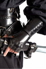 Medieva Steampunk Fingerless Retro Gloves Gothic Armguard Boxing Gloves Cosplay 07FC0E-D4 - KOEEK