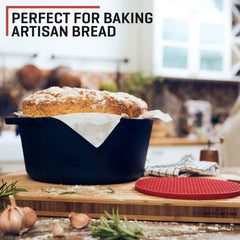 2 in 1 Large Cast Iron Dutch Crock - 5-Quart Dutch Crock with Lid 07FC0E-D4 - KOEEK