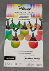 Christmas Disney Magic Holiday 24 Rainbow Wave LED Mickey Mouse String Lights DISNEY - KOEEK