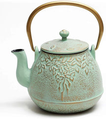 Japanese Teapot with Stainless Steel Infuser, Cast Iron Tea Kettle Stovetop Safe