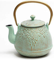 Japanese Teapot with Stainless Steel Infuser, Cast Iron Tea Kettle Stovetop Safe 07FC0E-D4 - KOEEK