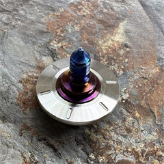 Titanium Stainless Steel Spinning Top Gyroscope Gyro Desktop Fidget Toy EDC Gift 07FC0E-D4 - KOEEK