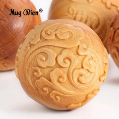 1PC Walnut Wooden Handball Finger Massage Fitness Ball Health Meditation 07FC0E-D4 - KOEEK