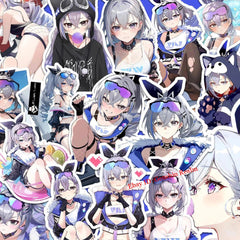 30 Pieces Honkai: Star Rail Cute Silver Wolf Figure Waterproof Stickers Decor 07FC0E-D4 - KOEEK