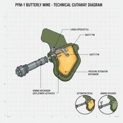 PFM-1 Butterfly Shape Military Static Display Model for Military Collectors 07FC0E-D4 - KOEEK