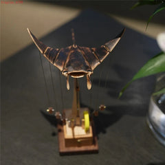 Handmade Flying Manta Ray Movable Wooden Craftwork Table Ornament Birthday Gift HANDMADE - KOEEK