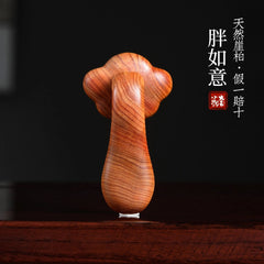 Rock Cypress Wood Carving Figurine for Good Fortune and Prosperity As A Gift 07FC0E-D4 - KOEEK