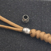 2pcs Titanium Bead Knife Parachute Lanyard Bead Pendant Beads Keychain EDC Tool EDC - KOEEK
