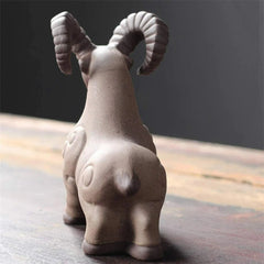 Purple Clay Goat Tea Pet Ornaments Ceramic Animal Figurine Tea Tray Accessories 07FC0E-D4 - KOEEK