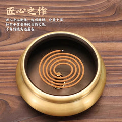 4.5cm Brass Incense Burner Line Censer Make Offerings Buddha Aromatherapy 07FC0E-D4 - KOEEK