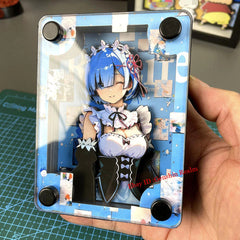Anime Re:ZERO Rem Acrylic Brick 3D Card Collection Decor Gift 07FC0E-D4 - KOEEK