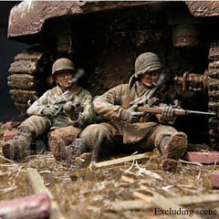 1/35 Resin Figure Model Kit Modern US Infantry 2 Figures Unassembled Unpainted 07FC0E-D4 - KOEEK
