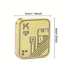 1pc Metal Skull Push Slider Fidget Toy Magnetic Stress Relief EDC - 07FC0E-D4 - KOEEK