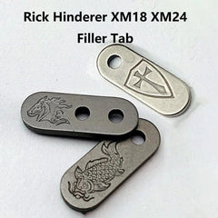 3pcs Titanium Fold Knife Back Filler Tab Spcacer for Rick Hinderer XM18 XM24 07FC0E-D4 - KOEEK