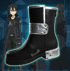 Sword Art Online SAO Kazuto Kirigaya Kirito Cosplay Men Women Anime Shoes Boots 07FC0E-D4 - KOEEK