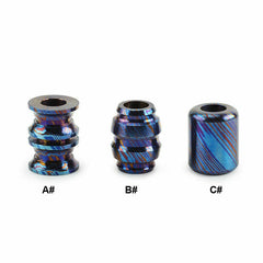 Titanium Damascus Bead Timascus Folding Knife DIY Lanyard Umbrella Rope Pendant 07FC0E-D4 - KOEEK