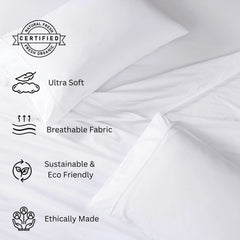 Organic Cotton King Size Sheet Set, Soft and Breathable King Size Sheets 07FC0E-D4 - KOEEK