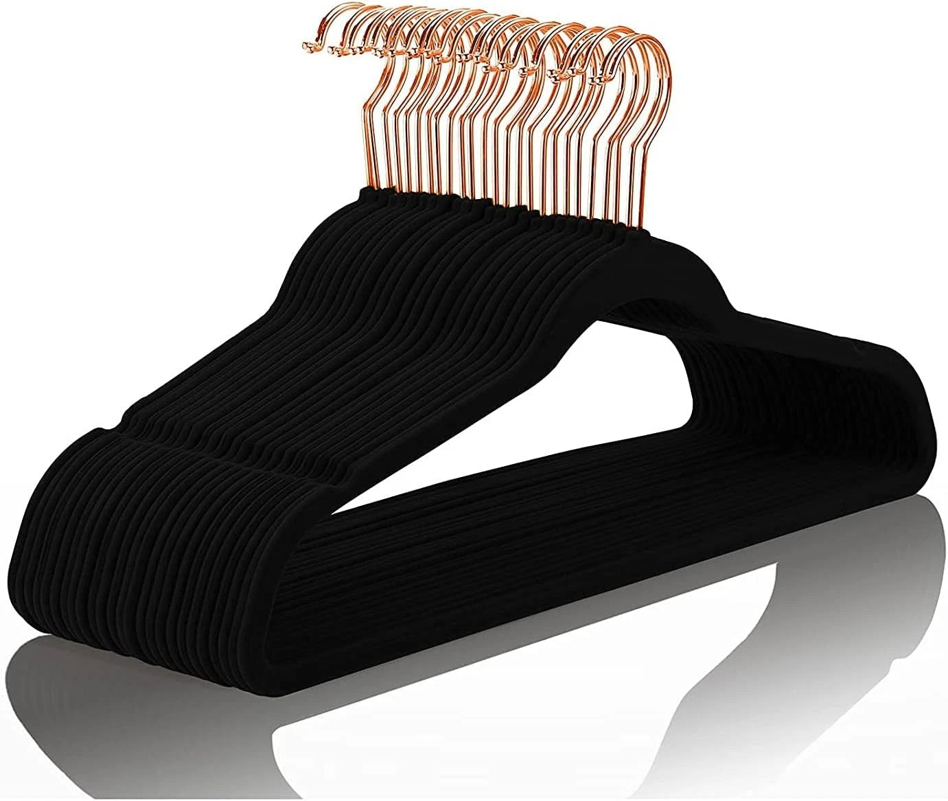 High-quality velvet hangers (60 pieces) Durable non-slip felt hangers 07FC0E-D4 - KOEEK