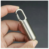 Titanium Keychain Waterproof Box Integrated Medicine Pill Box EDC Survival Boxes 07FC0E-D4 - KOEEK