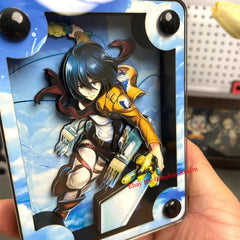 Anime Attack on Titan Mikasa Acrylic Brick 3D Card Figure Collection Decor Gift 07FC0E-D4 - KOEEK