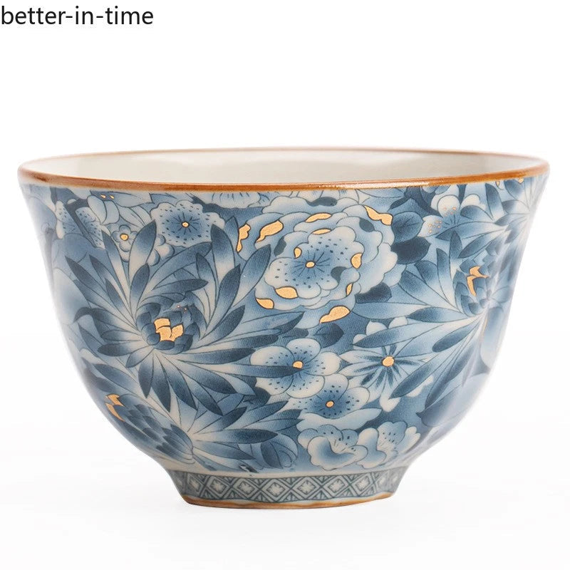 60ml Blue White Porcelain Wanhua Cup Kungfu Tea Tasting Cup Teaware Master's Cup 07FC0E-D4 - KOEEK