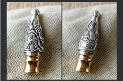 Sterling Silver Brass Men Dragon Cigarette Holder with Removable Reusable Filter 07FC0E-D4 - KOEEK