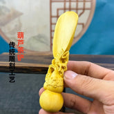Boxwood Carved Gourd Tea Scoop Tea Accessories Fidget Hand Piece Home Décor 07FC0E-D4 - KOEEK