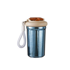 420ml Double Wall Pure Titanium Thermal Insulation Coffee Cup Travel Bottle 07FC0E-D4 - KOEEK